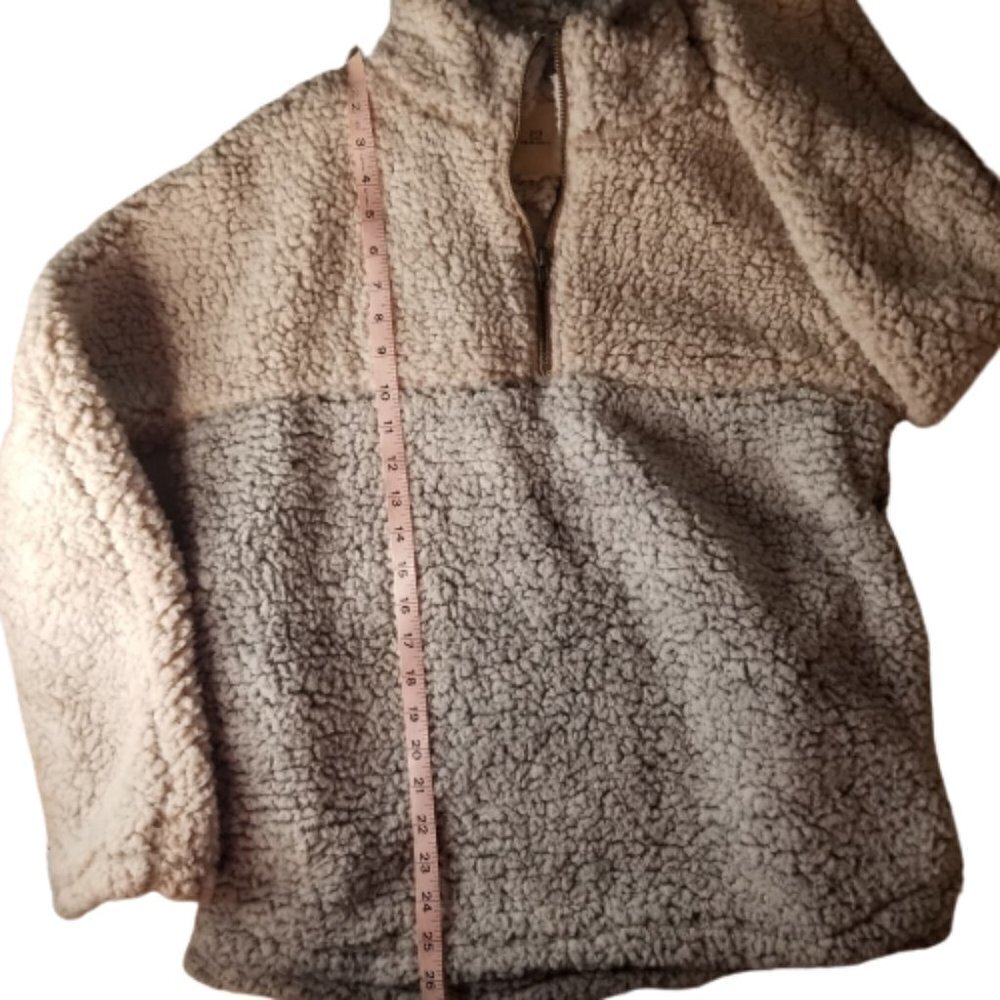 Thread & Supply Teddy Sherpa Fleece Quarter Zip Pullover Size S - Picture 7 of 11